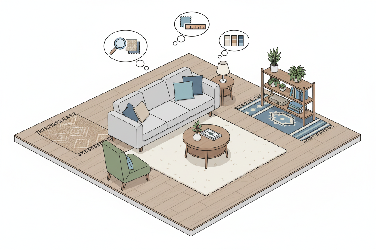 Hoe kies je het ideale tapijt voor jouw woonkamer?